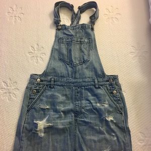 Overall jean skirt